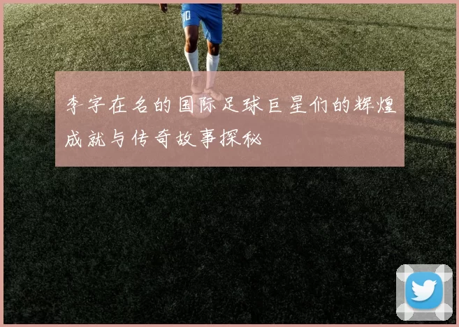 李字在名的国际足球巨星们的辉煌成就与传奇故事探秘